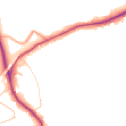 Daytime road noise heatmap for KT22 0LR