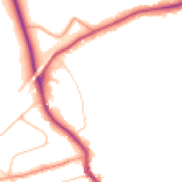 Daytime road noise heatmap for KT22 0NJ