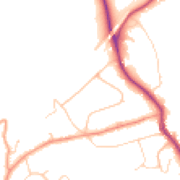 Daytime road noise heatmap for KT22 0QP