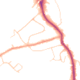 Daytime road noise heatmap for KT22 0QT