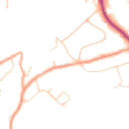Daytime road noise heatmap for KT22 0RD