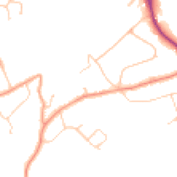 Daytime road noise heatmap for KT22 0RJ