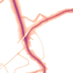 Daytime road noise heatmap for KT22 0SB