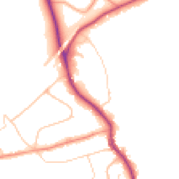 Daytime road noise heatmap for KT22 0ST