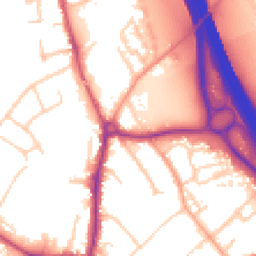 Daytime road noise heatmap for KT22 7BY