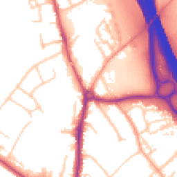 Daytime road noise heatmap for KT22 7DF