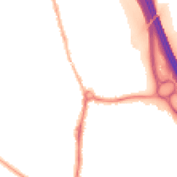 Night-time road noise heatmap for KT22 7DF