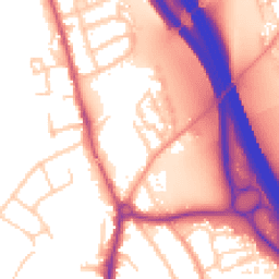 Daytime road noise heatmap for KT22 7DW