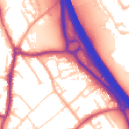 Daytime road noise heatmap for KT22 7DZ