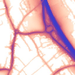 Daytime road noise heatmap for KT22 7EA