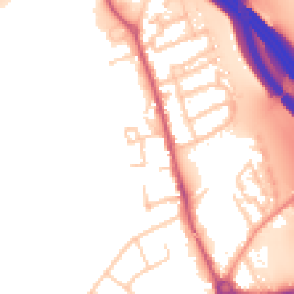 Daytime road noise heatmap for KT22 7FN