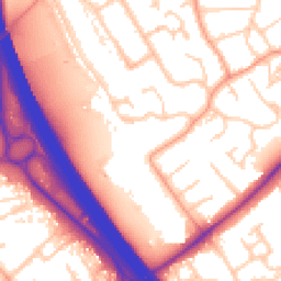 Daytime road noise heatmap for KT22 7FR