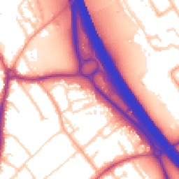Daytime road noise heatmap for KT22 7FT