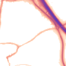 Night-time road noise heatmap for KT22 7GL