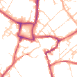 Daytime road noise heatmap for KT22 7HQ