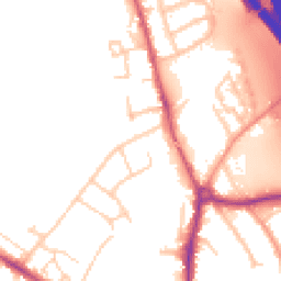 Daytime road noise heatmap for KT22 7NG