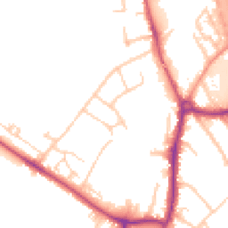Daytime road noise heatmap for KT22 7NR