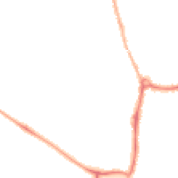Night-time road noise heatmap for KT22 7NR