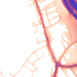 Daytime road noise heatmap for KT22 7PA
