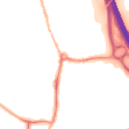 Night-time road noise heatmap for KT22 7PS