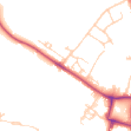 Daytime road noise heatmap for KT22 7TH