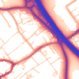 Daytime road noise heatmap for KT22 7XU
