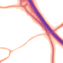 Night-time road noise heatmap for KT22 7XU