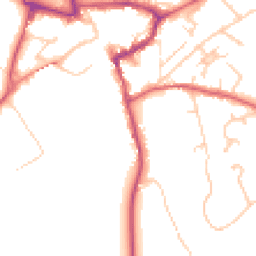 Daytime road noise heatmap for KT22 8HS