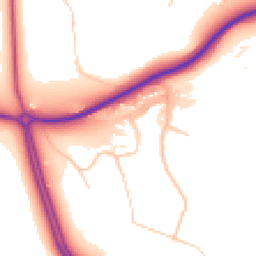 Daytime road noise heatmap for KT22 8LT