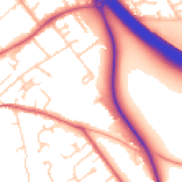 Daytime road noise heatmap for KT22 8RE