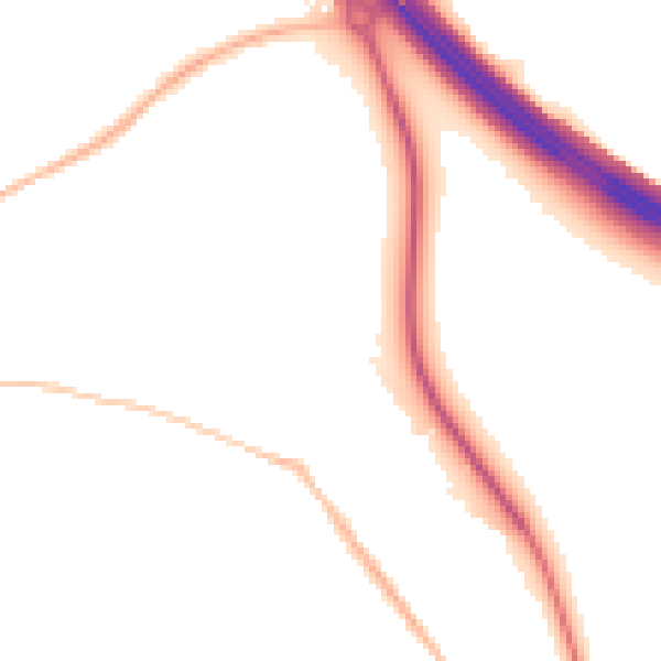 Night-time road noise heatmap for KT22 8RE