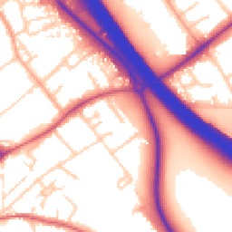 Daytime road noise heatmap for KT22 8TF