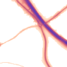 Night-time road noise heatmap for KT22 8TF