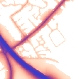 Daytime road noise heatmap for KT22 8UB
