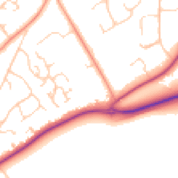 Daytime road noise heatmap for KT22 9BJ