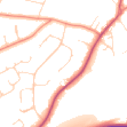 Daytime road noise heatmap for KT22 9DZ