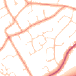 Daytime road noise heatmap for KT22 9ES