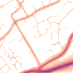 Daytime road noise heatmap for KT22 9EZ