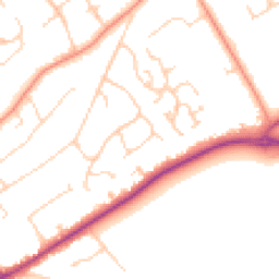 Daytime road noise heatmap for KT22 9HN