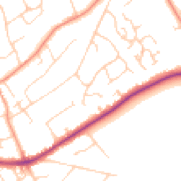 Daytime road noise heatmap for KT22 9HW