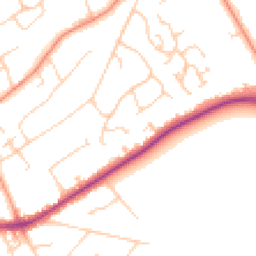 Daytime road noise heatmap for KT22 9JT