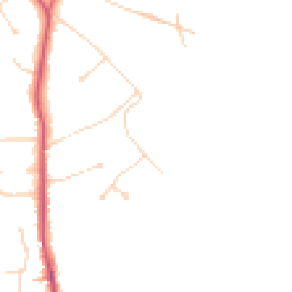 Daytime road noise heatmap for KT24 5AG