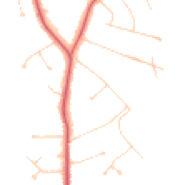 Daytime road noise heatmap for KT24 5AL