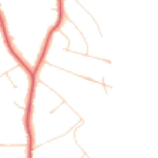 Daytime road noise heatmap for KT24 5AN