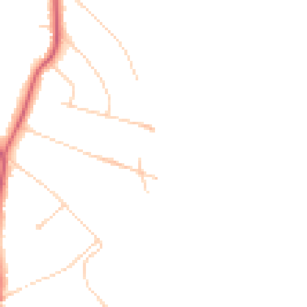 Daytime road noise heatmap for KT24 5AR