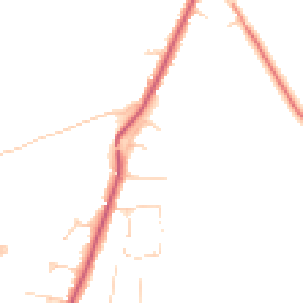 Daytime road noise heatmap for KT24 5AU