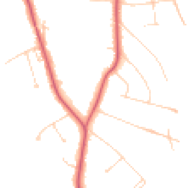 Daytime road noise heatmap for KT24 5BA
