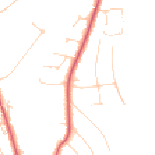 Daytime road noise heatmap for KT24 5BU