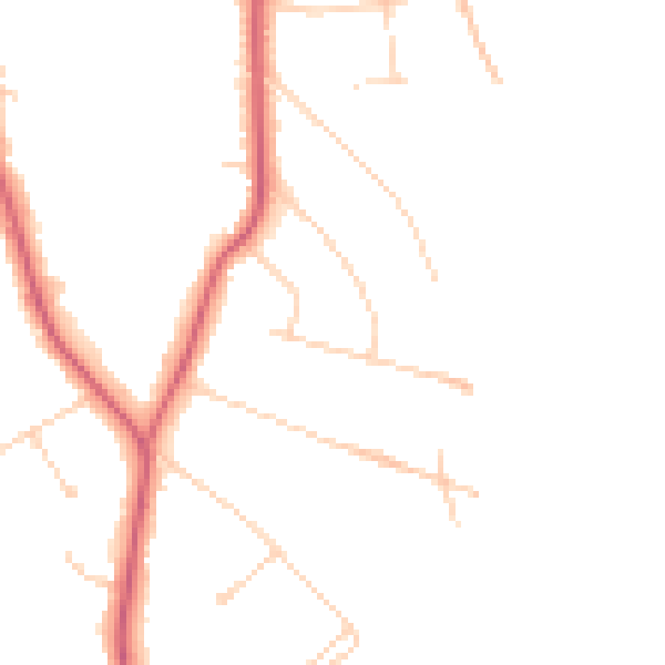 Daytime road noise heatmap for KT24 5DB