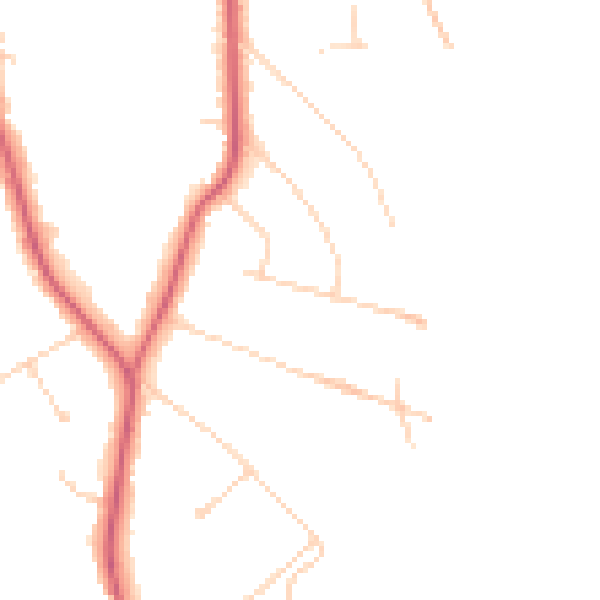 Daytime road noise heatmap for KT24 5DD